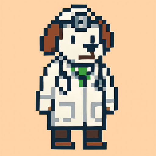 Palugue doctors full body pixel art.
In-Game asset.  2d.  High contrast.  No shadows