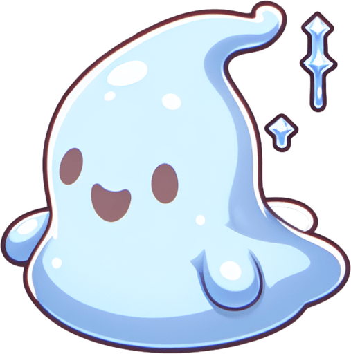 Un slime angelical RPG con estilo suave y simple.
Single Game Texture.  In-Game asset.  2d.  Blank background.  High contrast.  No shadows