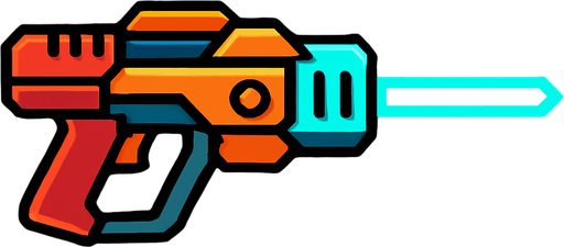 bird's eye view laser weapon 1024x.
In-Game asset.  2d.  High contrast.  No shadows