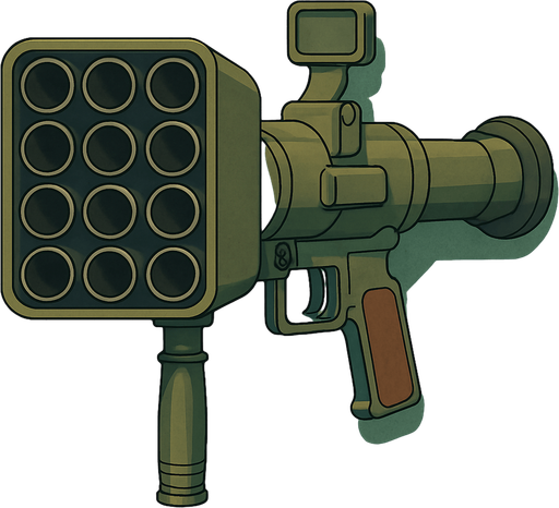 Rocket launcher cannon, from top view.