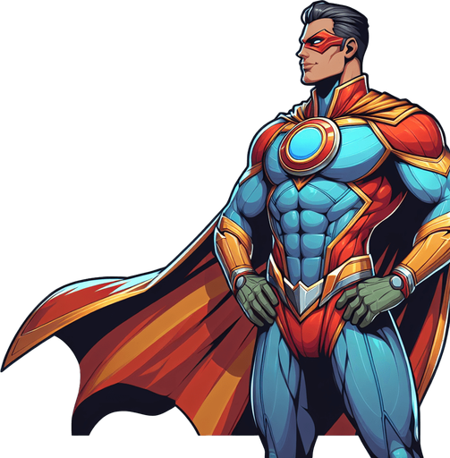 Superman.
Single Game Texture.  In-Game asset.  2d.  Blank background.  High contrast.  No shadows