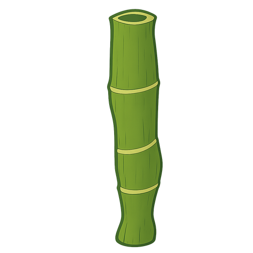 
green sugar cane. No background. Transparent background. Blank background. No shadows. 2d. In-Game asset. flat