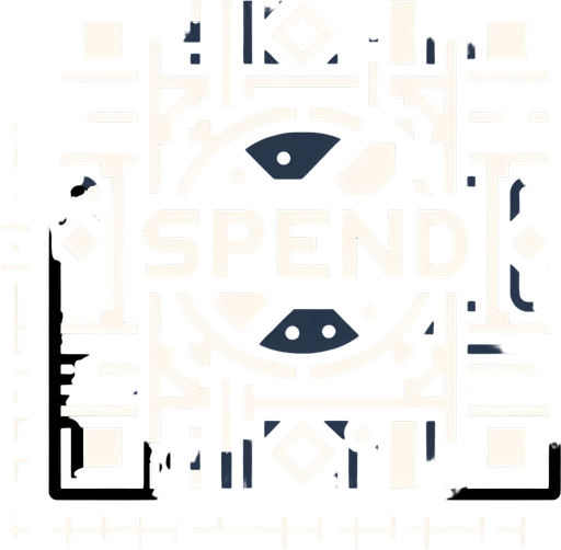 The word "Spend".
Single Game Texture. In-Game asset. 2d. Blank background. High contrast. No shadows.