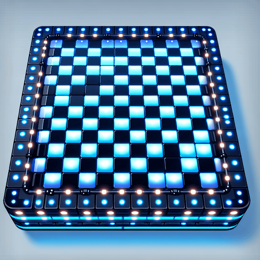blue and black checkerboard patter led lights.
Single Game Texture. In-Game asset. 2d. Blank background. High contrast. No shadows.