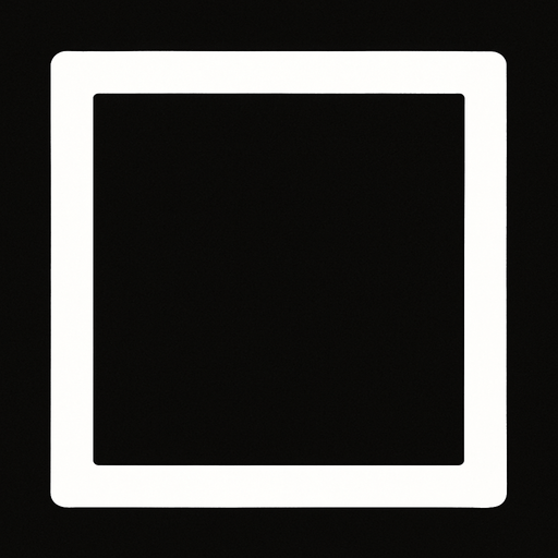 Just a square border white no details.
In-Game asset.  2d.  High contrast.  No shadows