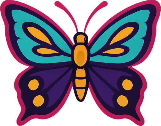 make a butterfly (horizontal).
In-Game asset.  2d.  High contrast.  No shadows