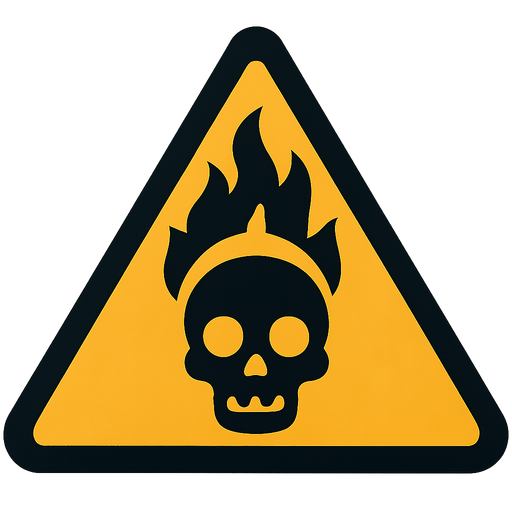 Hazard.
In-Game asset.  2d.  High contrast.  No shadows