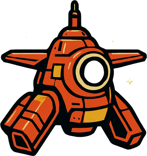 uzay aracı.
In-Game asset.  2d.  High contrast.  No shadows