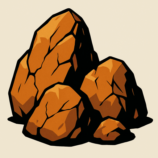 rocas grande.
In-Game asset.  2d.  High contrast.  No shadows