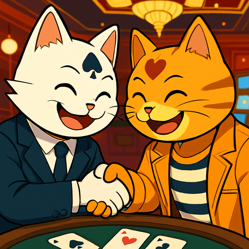 Show these same cats smiling and instead of clenched fists they’re grasping hands because they’re friends.