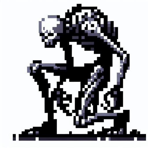 Single Game Texture. In-Game asset. 2d. Blank background. High contrast. No shadows. A pixel art sprite in a Super Nintendo, Super Castlevania style that looks like a skeleton zombie that is haunched over