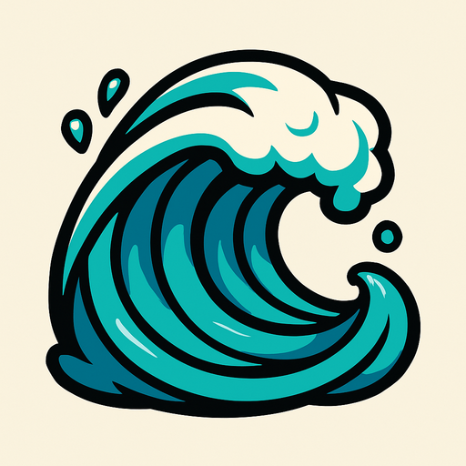 wave.
In-Game asset.  2d.  High contrast.  No shadows