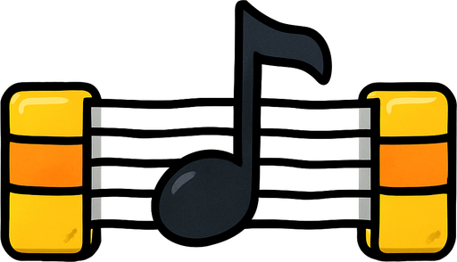 MÜZİK NOTASI ŞEKLİNDE BİR ENGEL AMA YATAY OLACAK.
In-Game asset.  2d.  High contrast.  No shadows