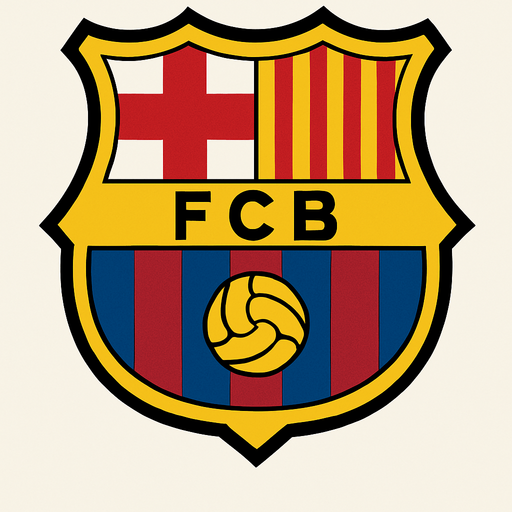 Barcelona logo oluştur.
In-Game asset.  High contrast.  No shadows