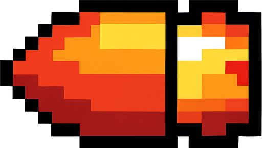 8bit enemyBullet.
In-Game asset.  2d.  High contrast.  No shadows