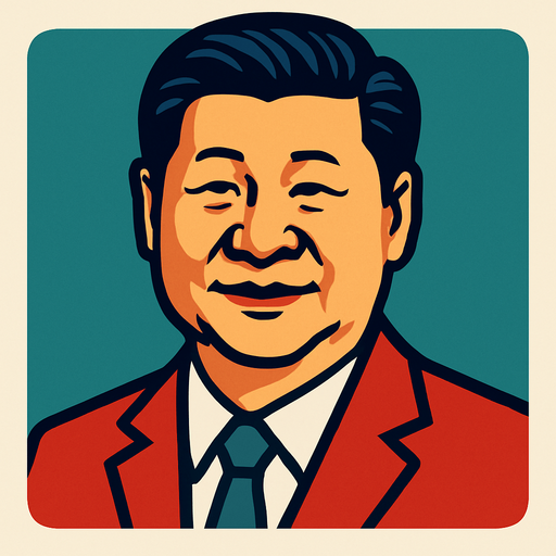 Xi Jinping.
In-Game asset.  2d.  High contrast.  No shadows