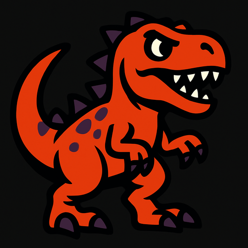 Dinozor.
In-Game asset.  2d.  High contrast.  No shadows