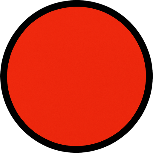 Red ball.
In-Game asset.  2d.  High contrast.  No shadows