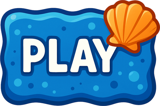 boton de play pero que sea con tematica oceanica y que tenga una cocha al lado.
In-Game asset.  2d.  High contrast.  No shadows
