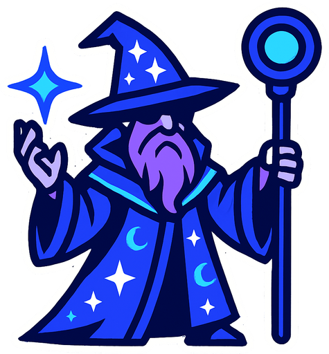 Mago astral.
In-Game asset.  2d.  High contrast.  No shadows