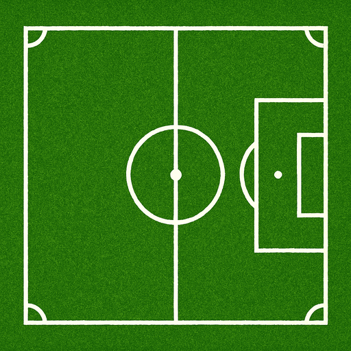 futbol sahası, penaltı noktası, gerçek çim görseli.
In-Game asset.  2d.  High contrast.  No shadows