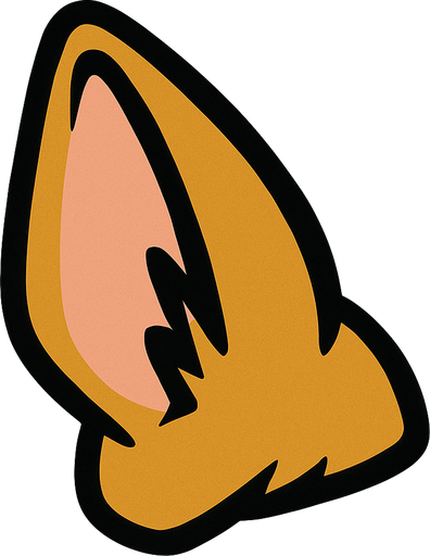 Dog ear.
In-Game asset.  2d.  High contrast.  No shadows