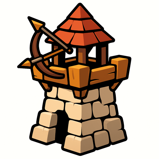 archerTower.
In-Game asset.  2d.  High contrast.  No shadows