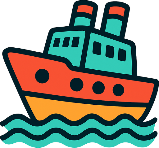 Really good maritime-ship for runner game.
In-Game asset.  2d.  High contrast.  No shadows