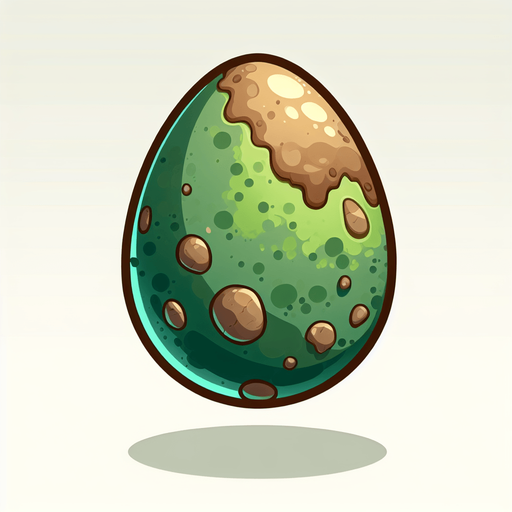 Cartoon rotten egg.
Single Game Texture. In-Game asset. 2d. Blank background. High contrast. No shadows.