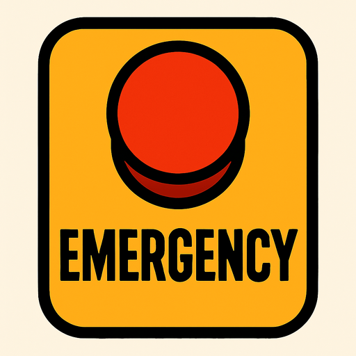 emergencyButton.
In-Game asset.  2d.  High contrast.  No shadows