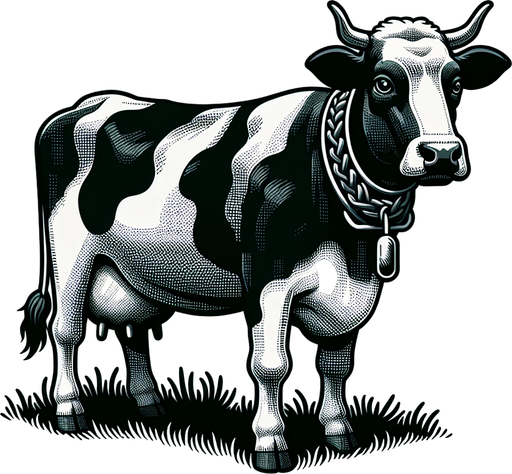 cow.
Single Game Texture.  In-Game asset.  2d.  Blank background.  High contrast.  No shadows