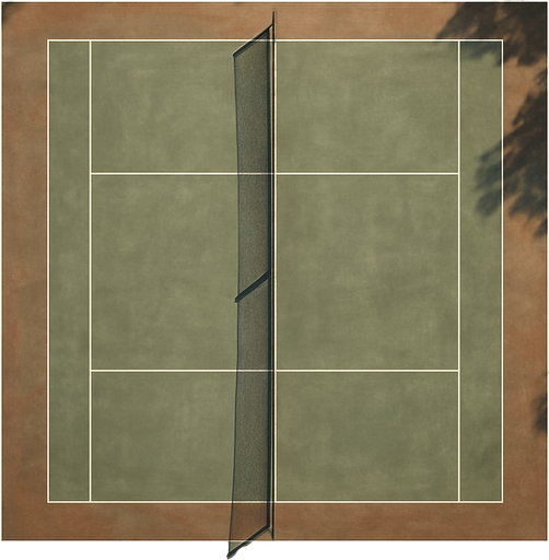 Photorealistic tenniscourt from drone view