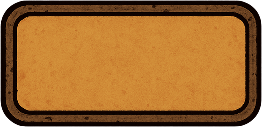 dikdörtgen olsun içi notsarjik rengde olsun buton olarak kullanılacak genişliği uzun hiç bir yazı içermesin.
In-Game asset.  2d.  High contrast.  No shadows