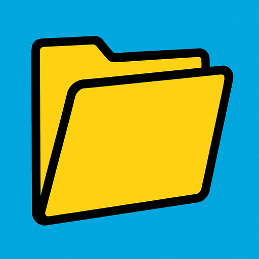 file folder.
In-Game asset.  2d.  High contrast.  No shadows