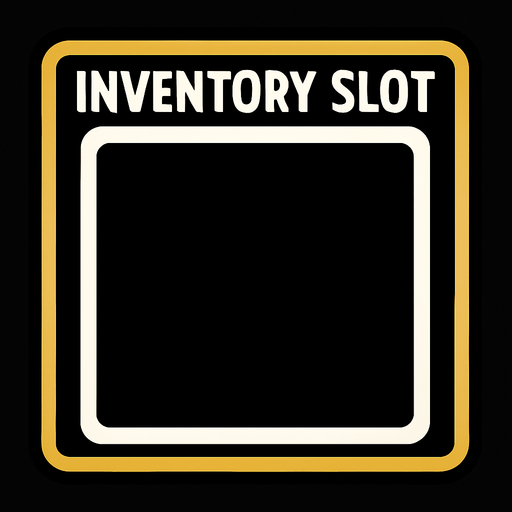 Inventory Slot.
In-Game asset.  2d.  High contrast.  No shadows