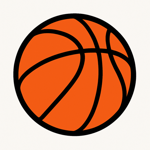 basketball ball.
In-Game asset.  2d.  High contrast.  No shadows