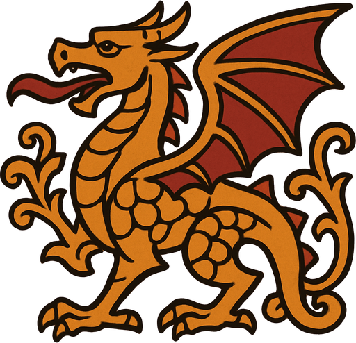 dragon deco.
In-Game asset.  2d.  High contrast.  No shadows