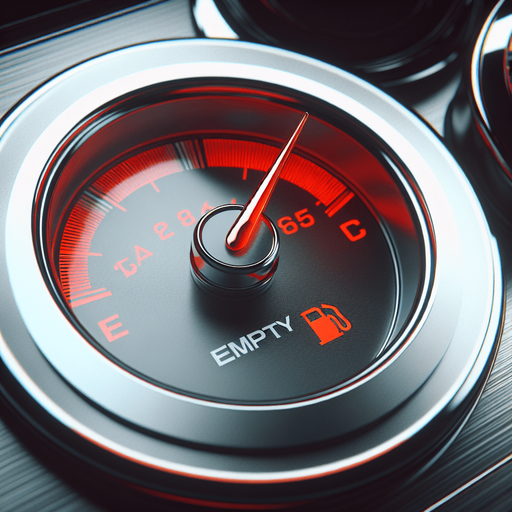 Red fuelindicator gauge