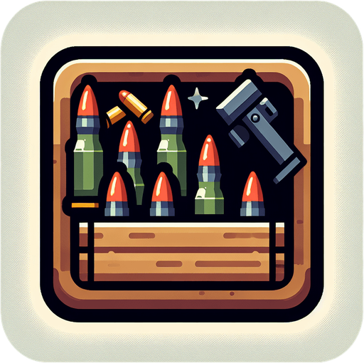 Ammo.
Single Game Texture. In-Game asset. 2d. Blank background. High contrast. No shadows.