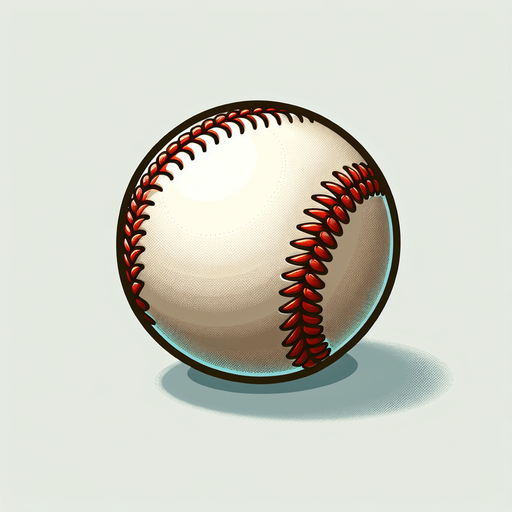a baseball.
Single Game Texture.  In-Game asset.  2d.  Blank background.  High contrast.  No shadows