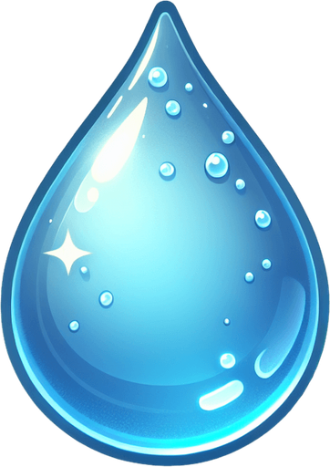 water drop
Single Game Texture.  In-Game asset.  2d.  Blank background. No shadows