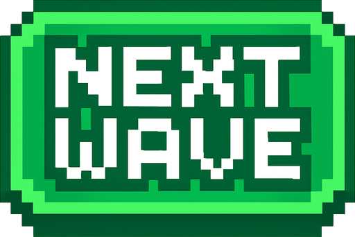 botón con el texto 'next wave' pixel art. que tenga el color verde
In-Game asset.  2d.  High contrast.  No shadows