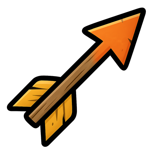 Arrow.
In-Game asset.  2d.  High contrast.  No shadows