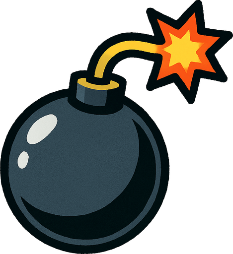 Bomb.
In-Game asset.  High contrast.  No shadows. 2d