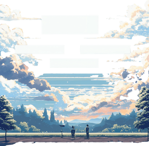 Please remove the white squares in the sky