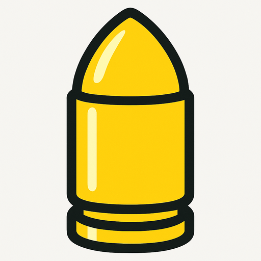 yellow bullet.
In-Game asset.  2d.  High contrast.  No shadows