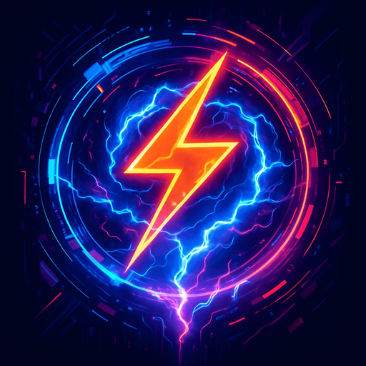 Ability icon 'Ultimate Storm' . cyberpunk. abstract. Futuer. different colors. HD colors