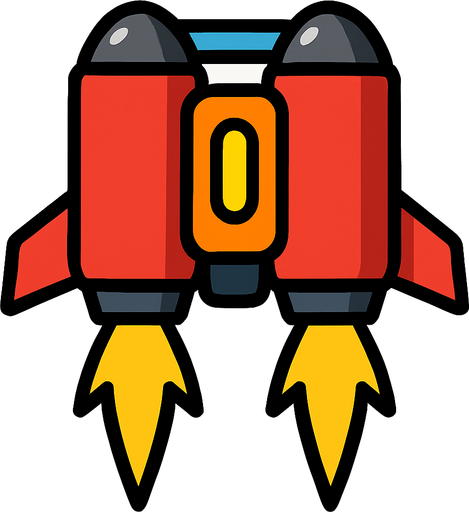 2d jetpack..
In-Game asset.  2d.  High contrast.  No shadows