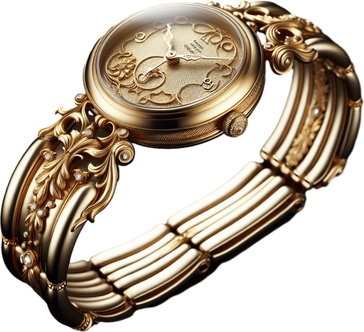 closed thin luxury woman gold watch