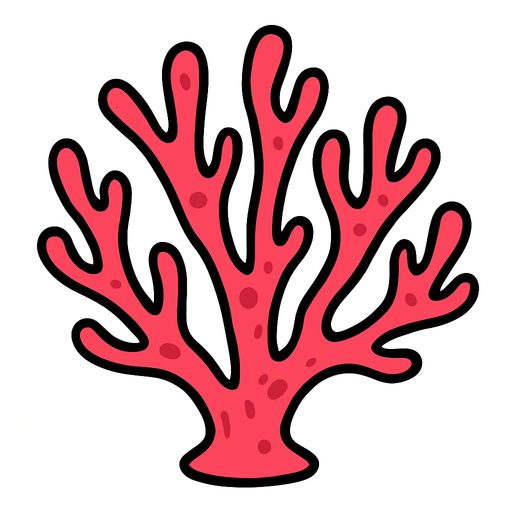 Coral.
In-Game asset.  2d.  High contrast.  No shadows